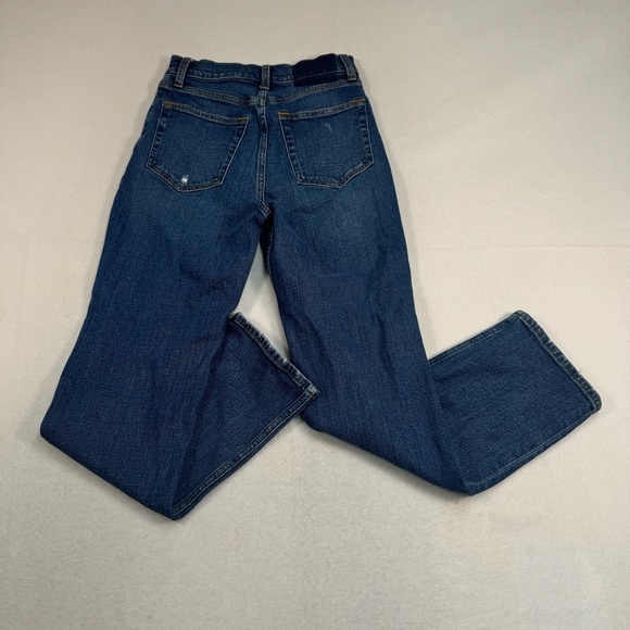 Abercrombie & Fitch Ankle Straight Jeans Womens Size 25/0 Medium Blue High Rise - Picture 3 of 12